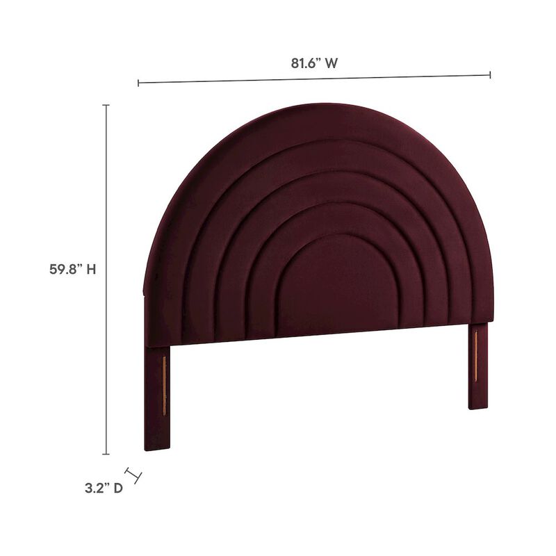 Solana Arched Performance Velvet King Headboard image number 4