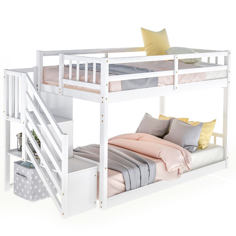 Merax Bunk Bed Ladder with Storage
