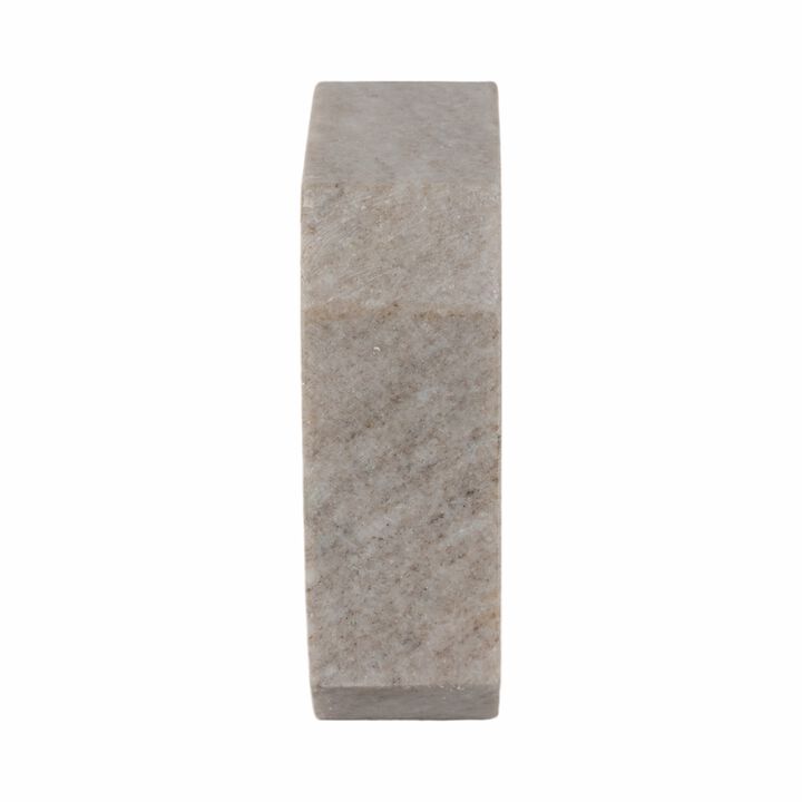 Marble Octagon Clock in Brown