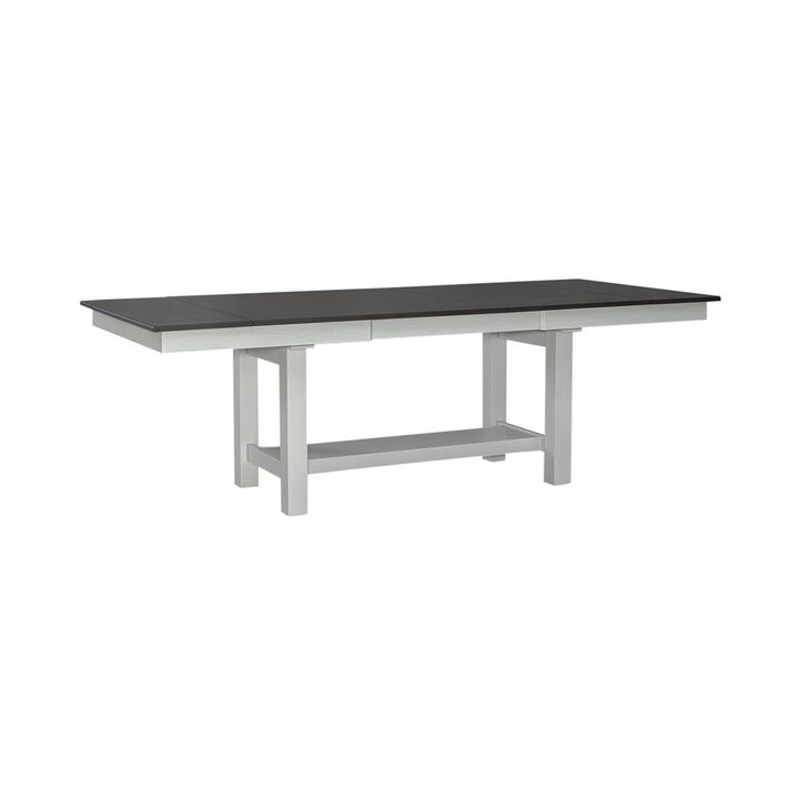 Liberty Furniture Brook Bay Optional 7 Piece Trestle Table Set in Textured White