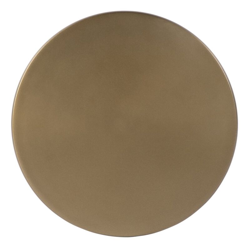 Butler Specialty Alisa 10 in. W Round All Metal Pedestal Base End Table, Antique Gold image number 3