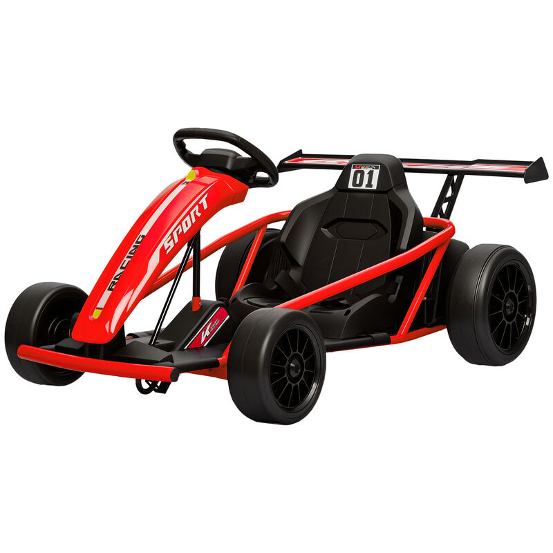 BreeBe 24V 7AH Kids Electric Go Kart, 8.1 MPH Battery Powered Drift Kart with Dual Motors, Soft Start image number 0