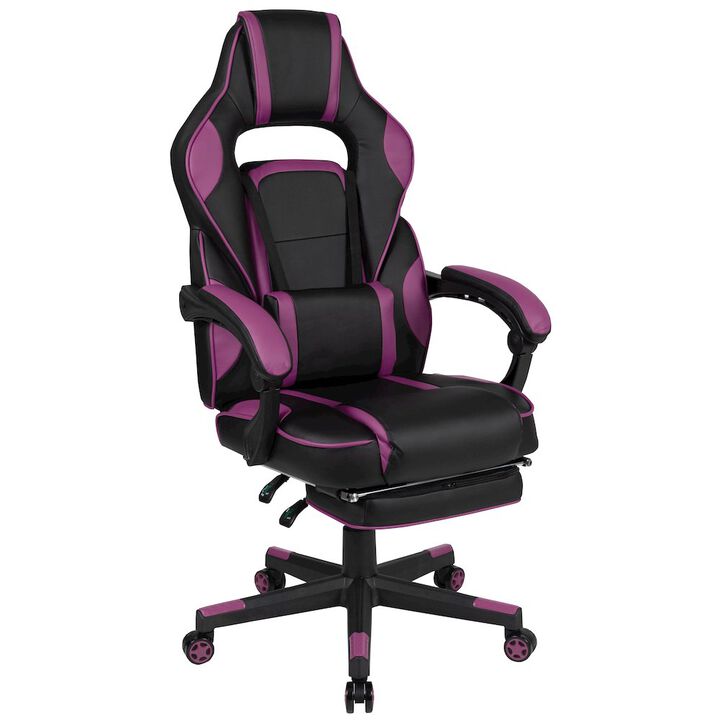 Flash Furniture X40 Gaming Chair Racing Computer Chair - Black/Purple