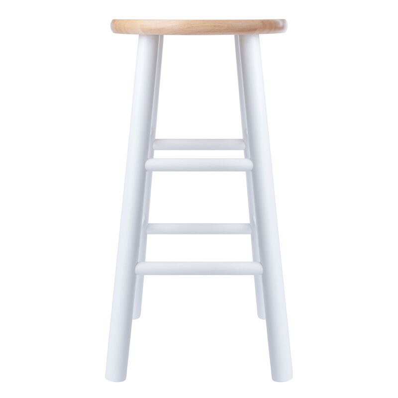 Huxton 2-Pc Counter Stool Set, Natural and White