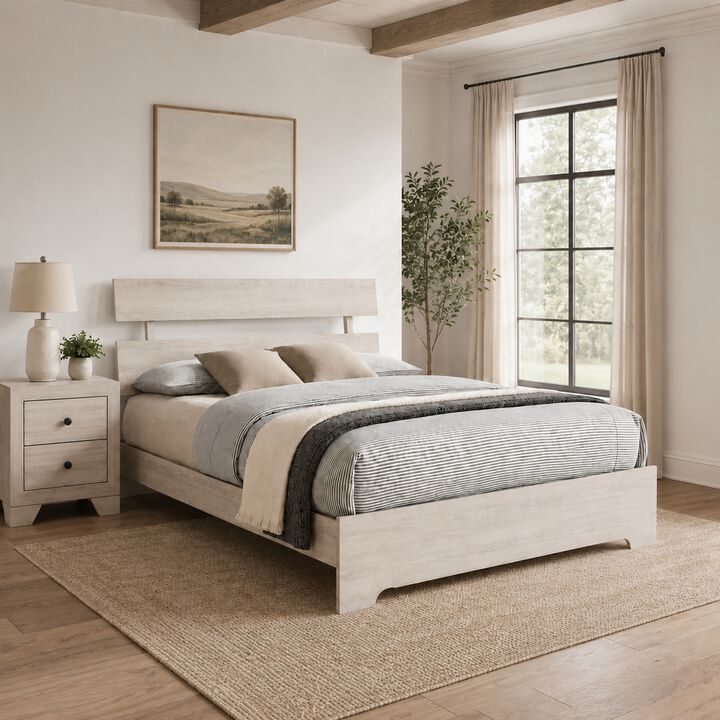 Bedroom Set, Wood, 2 Piece Set with Nightstand