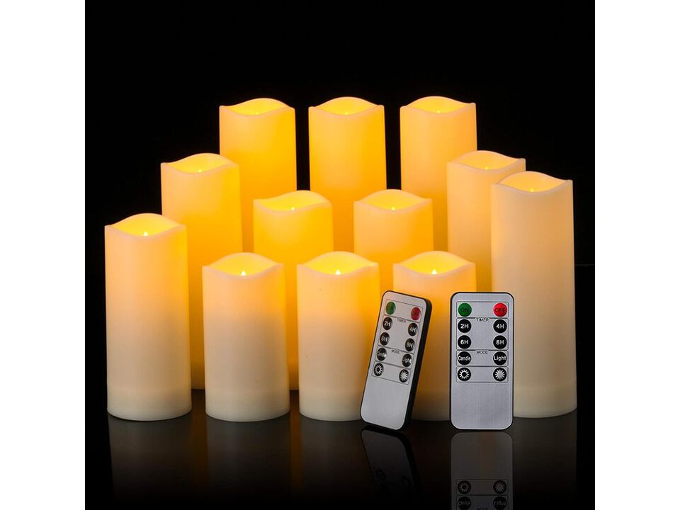 Waterproof Flickering Flameless Candles,Battery Operated Candles