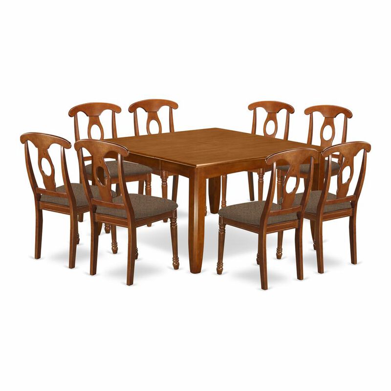 9 Pc Dining room set-Kitchen Table with Leaf and 8 Dinette Chairs.