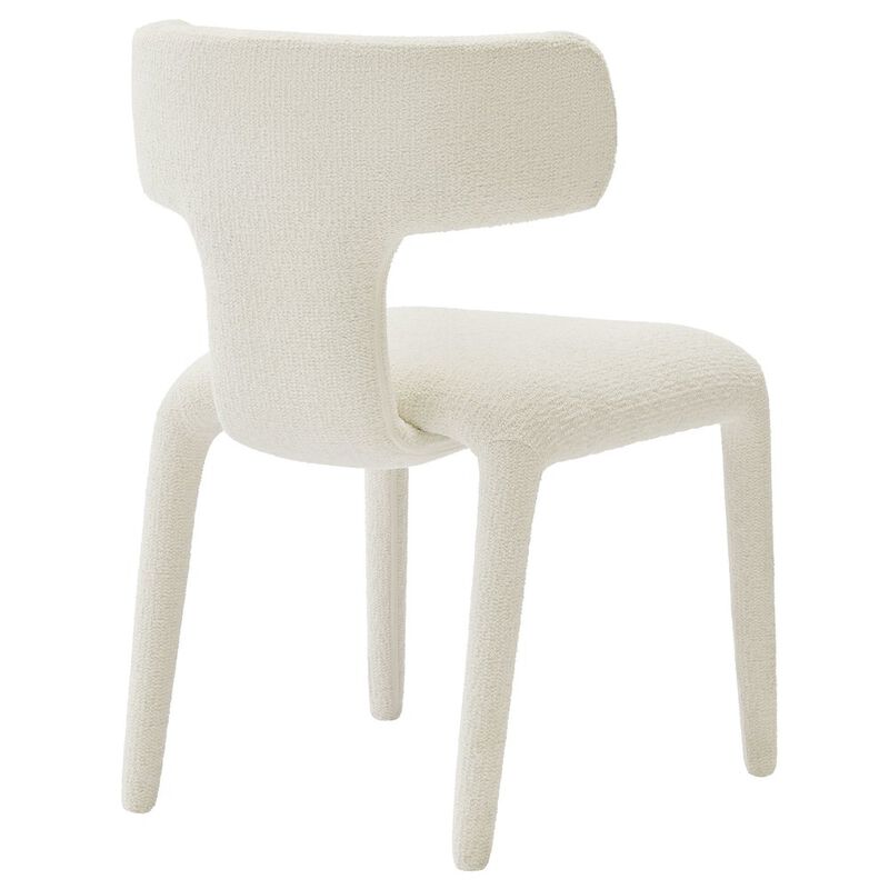 Stellan Curved Back Boucle Upholstered Dining Chair Set of 2 image number 5