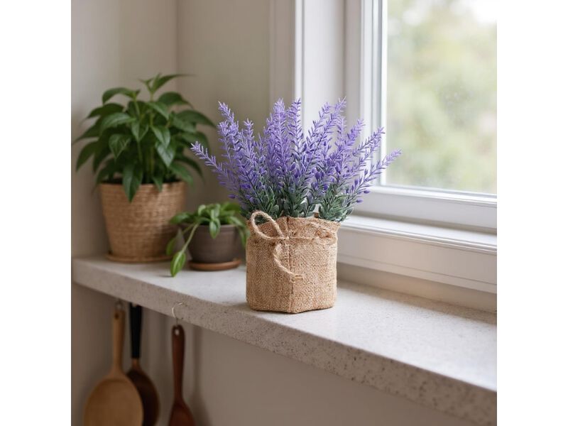 1 Pack Lavender Artificial Flower Stems Outdoor Vase Filler image number 1