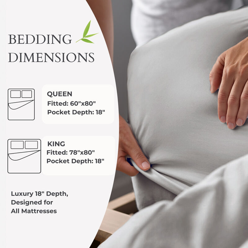 BedVoyage Luxury 100% viscose from Bamboo Fitted Sheet