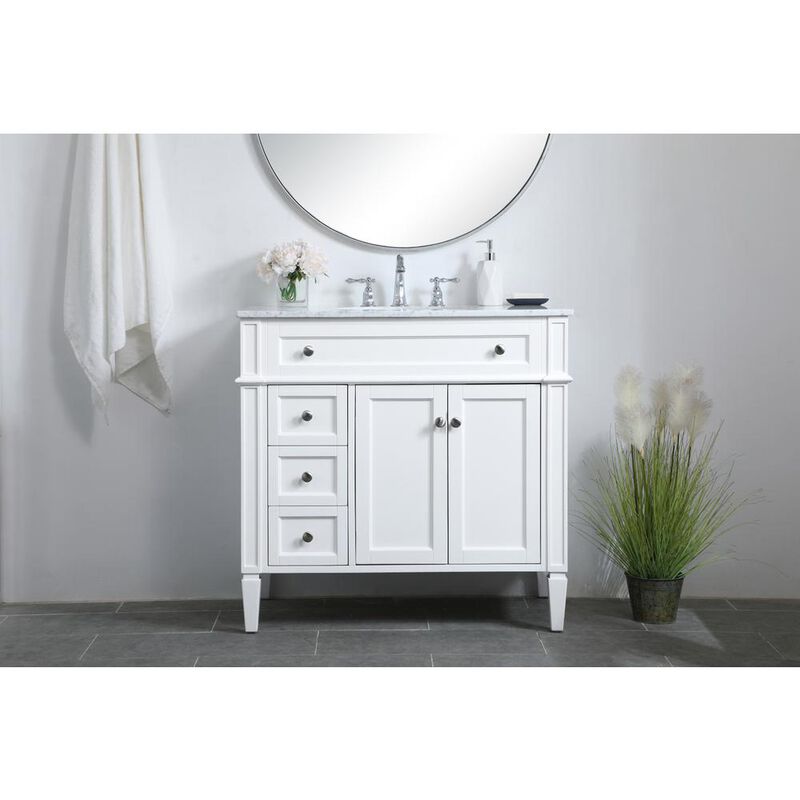 Elegant Kitchen and Bath 36 inch Single bathroom vanity in White