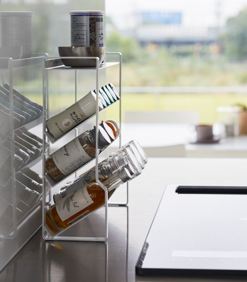 Four-Tier Slim Spice Rack - Steel image number 4