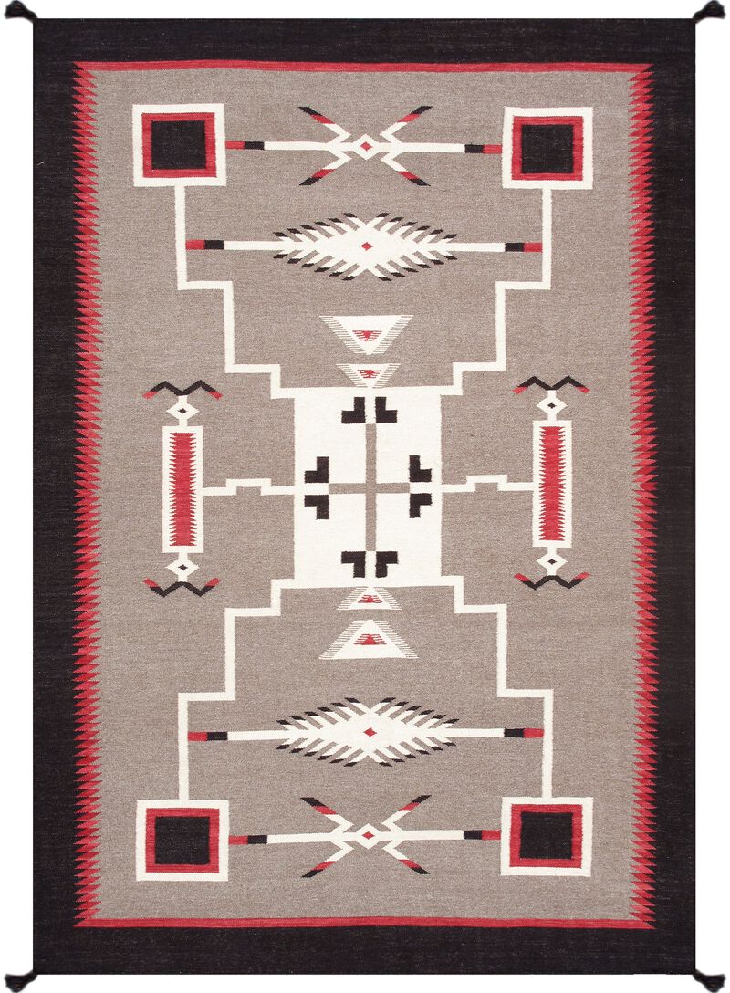 Pasargad Home Tuscany Reversible Wool Mocha Area Rug- 6' 2'' X 8'10'' image number 0
