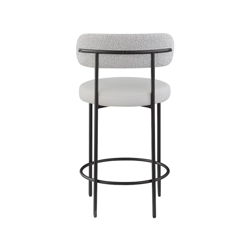 Meridian Furniture Beacon Vegan Leather Seat Stool, Set of 2