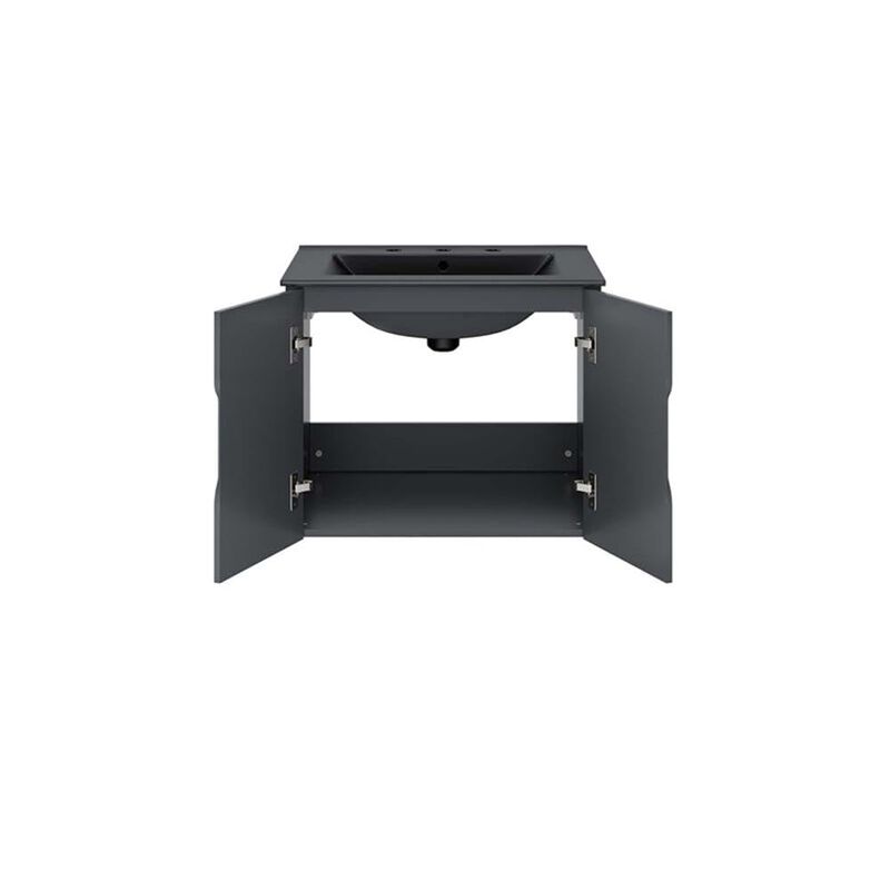 Modway Vitality 24" Bathroom Vanity, 24 Inch, Gray Black image number 5