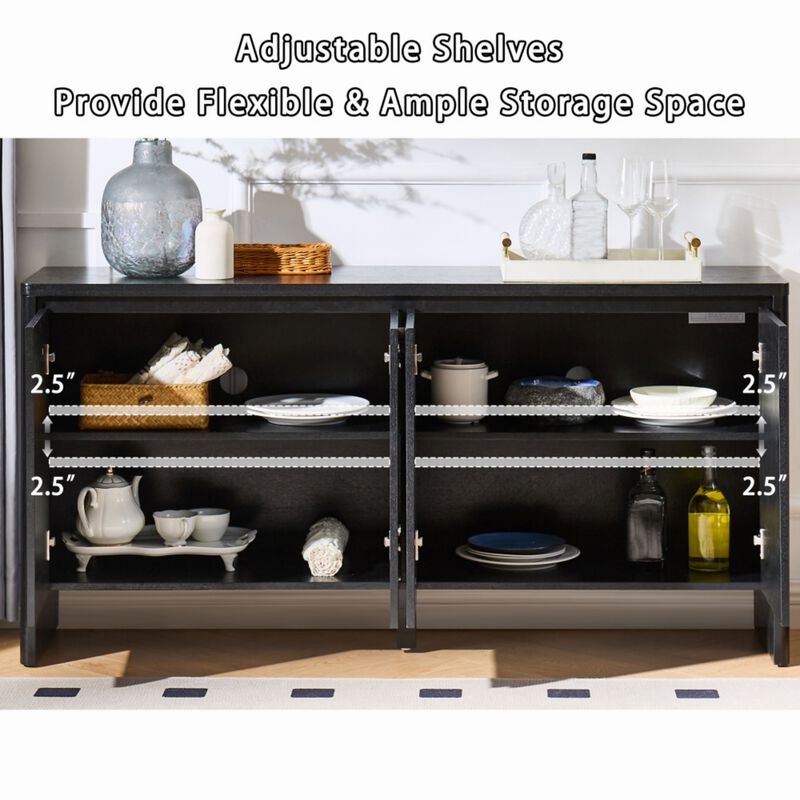 Debnul Wood 4-Door Buffet image number 3