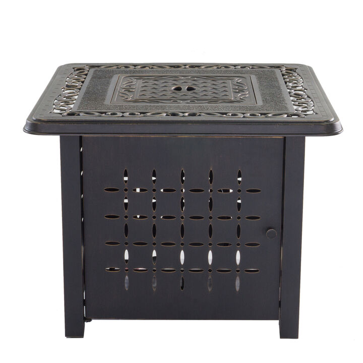 Outdoor Square Firepit Table
