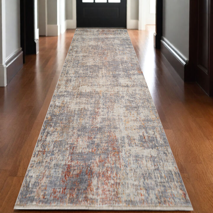 HomeRoots Floral Medallion Runner Rug With Fringe