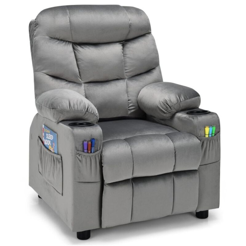 Hivvago Kids Recliner Chair with Cup Holder and Footrest for Children