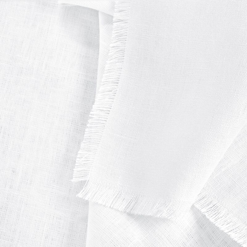 Solino Home Fringe 100% Linen Table Throw &ndash; Handcrafted, Machine Washable, Perfect for Holiday and Everyday Dining