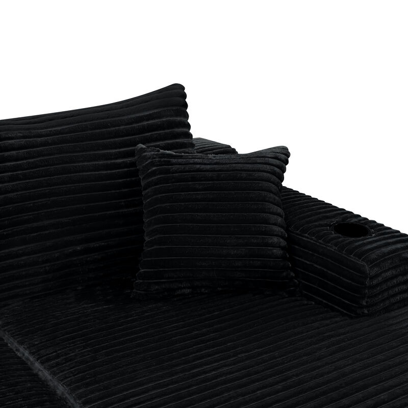 Wesnum U-Shape Cloud Sectional Sofa image number 6