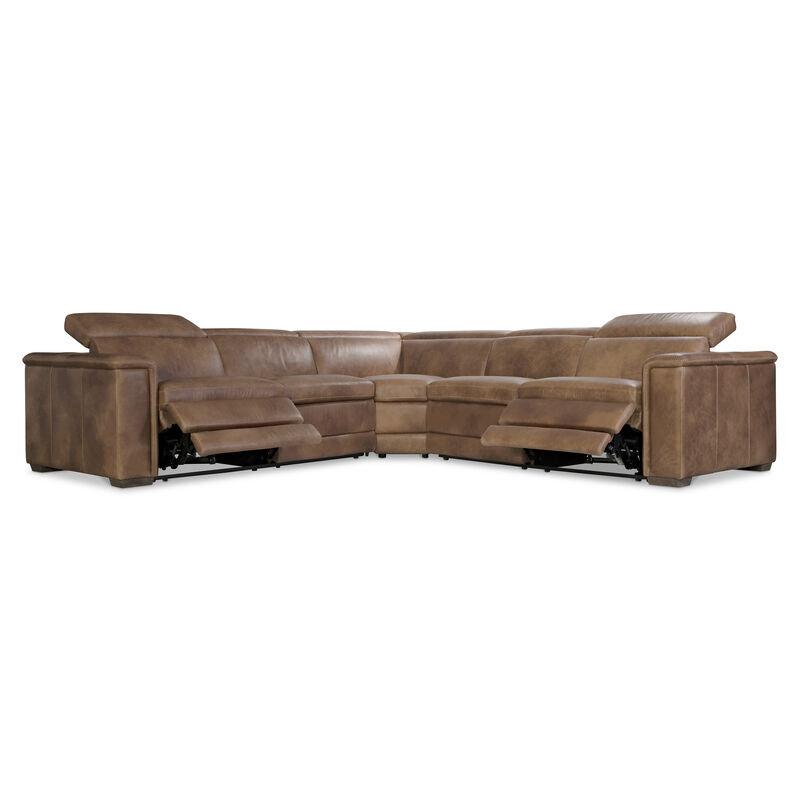 Lioni Leather Power Motion Sectional image number 1