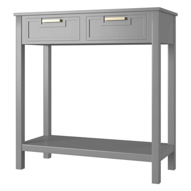 Hivvago Modern Entryway Accent 2 Drawer Sofa Side Table