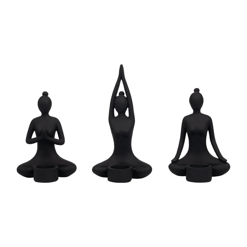 9" Resin Candle Holder Set