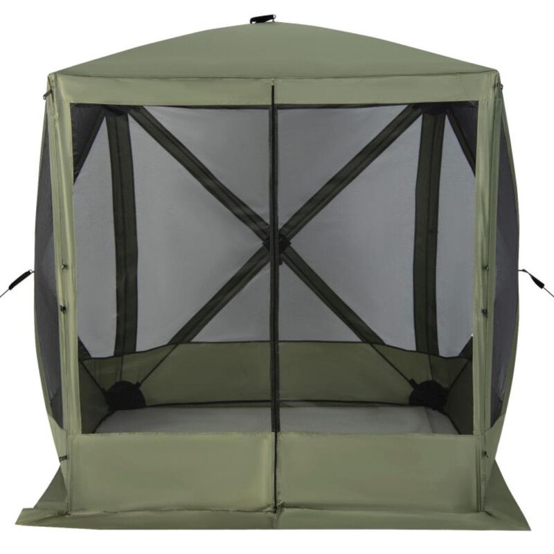 Hivvago 6.7 x 6.7 Feet Pop Up Gazebo with Netting and Carry Bag