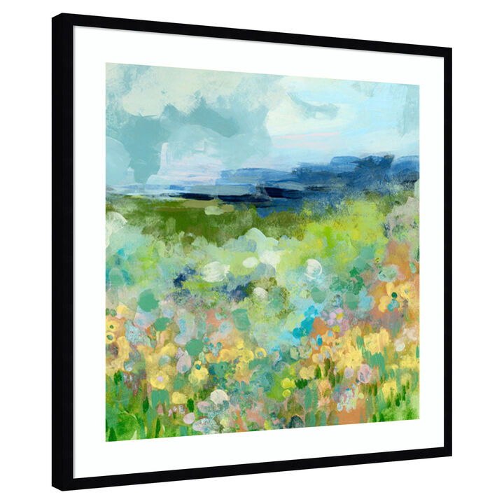 Charmed Meadow II by June Erica Vess Wood Framed Wall Art Print