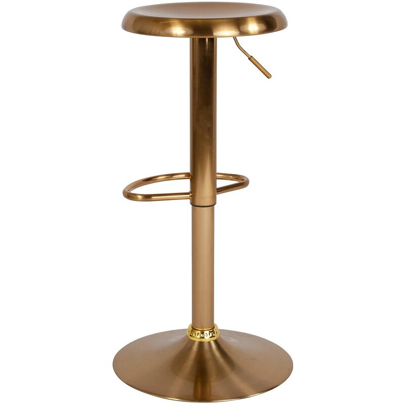 Flash Furniture Madrid Series Adjustable Height Retro Barstool in Gold Finish