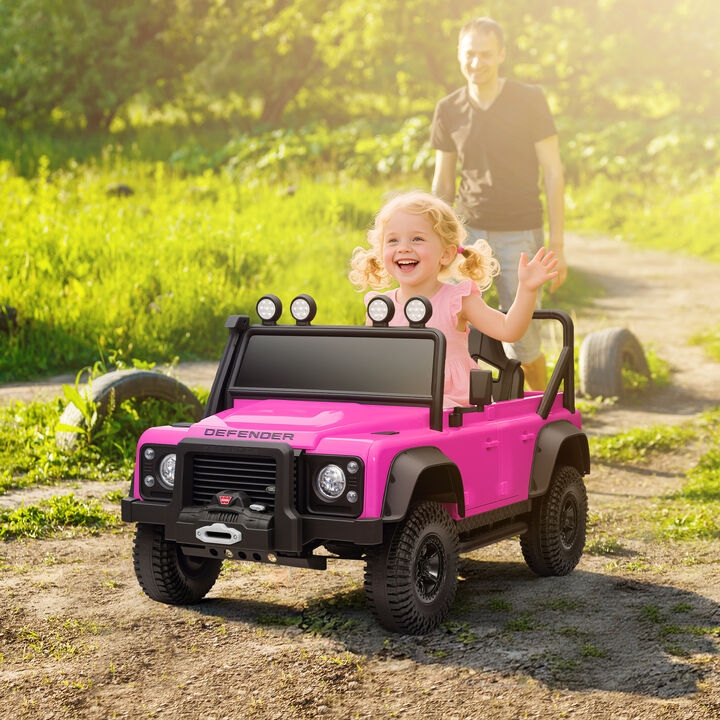 BreeBe Land Rover Licensed Electric Car for Kids with Remote Control, Dual Motors, Spring Suspension, LED Lights
