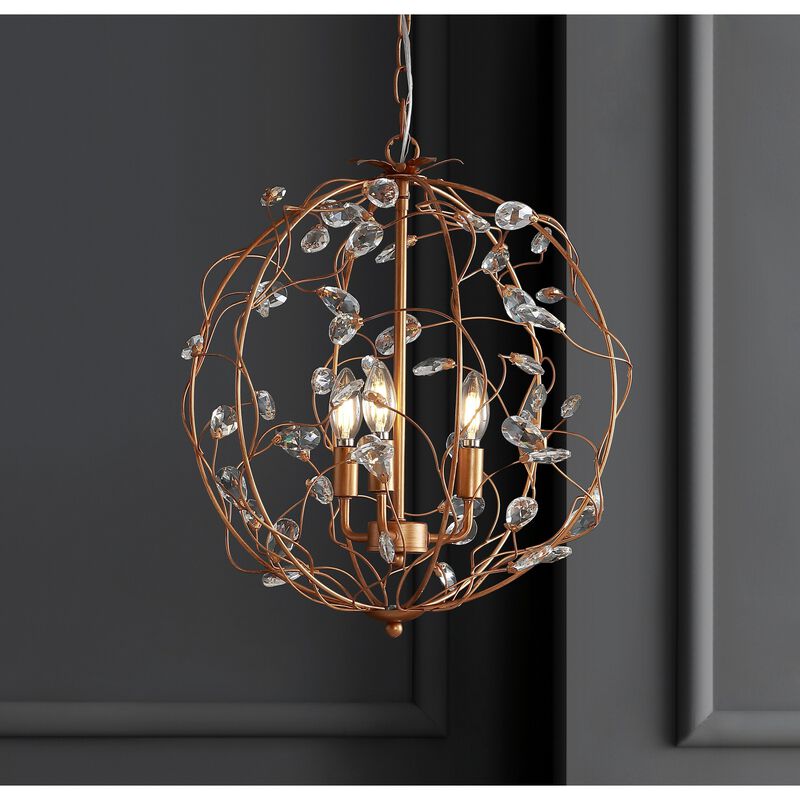 Isabelle Adjustable Metal/Glass LED Pendant