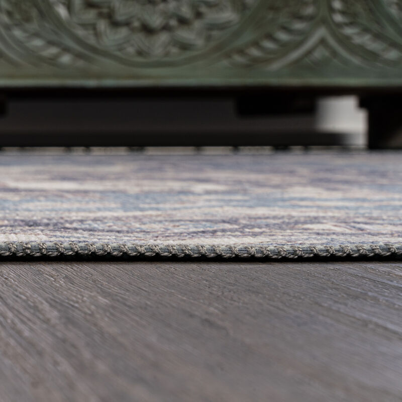 Maris Ornate Medallion Machine-Washable Area Rug