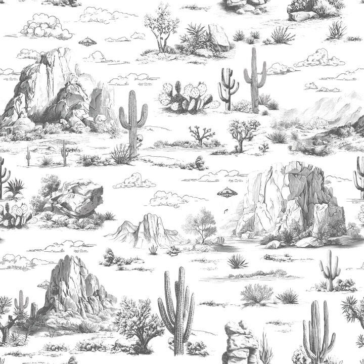 Area 51 Novelty Toile Peel and Stick Wallpaper