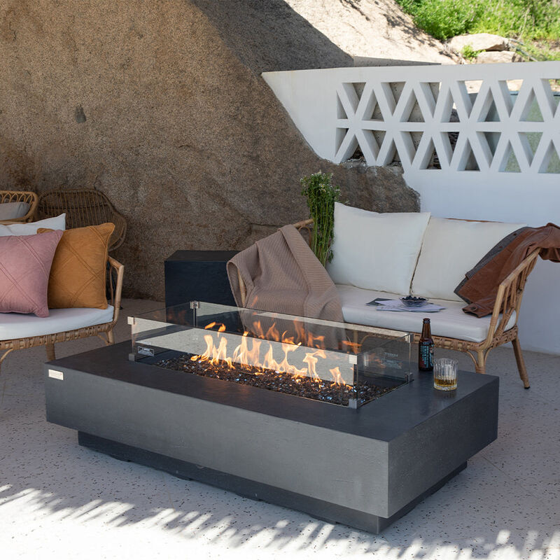 Elementi Concrete Outdoor Fire Pit Table with Lid image number 5
