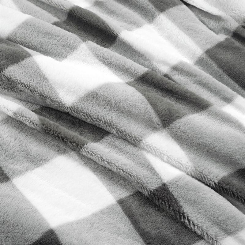 Plaid Faux Fur Comforter Set Soft and Warm Bedding for Cozy Bedroom Style