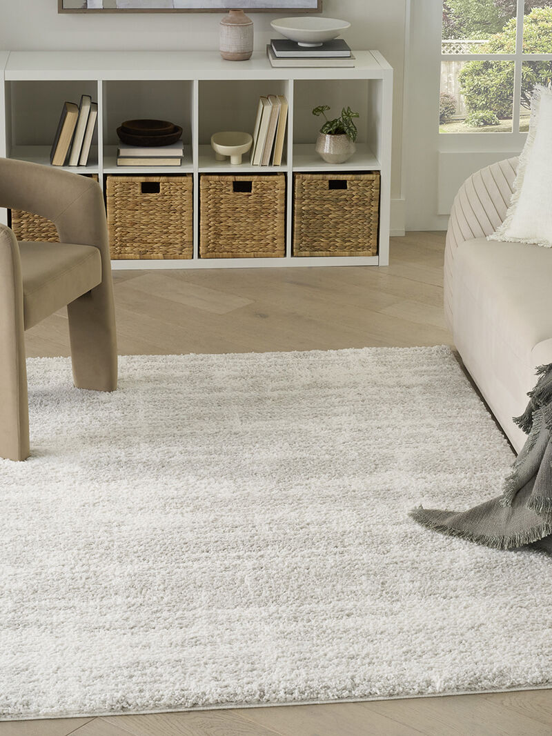 Modern Shag MMD04 Ivory/Gray 5'3" x 7' Rug