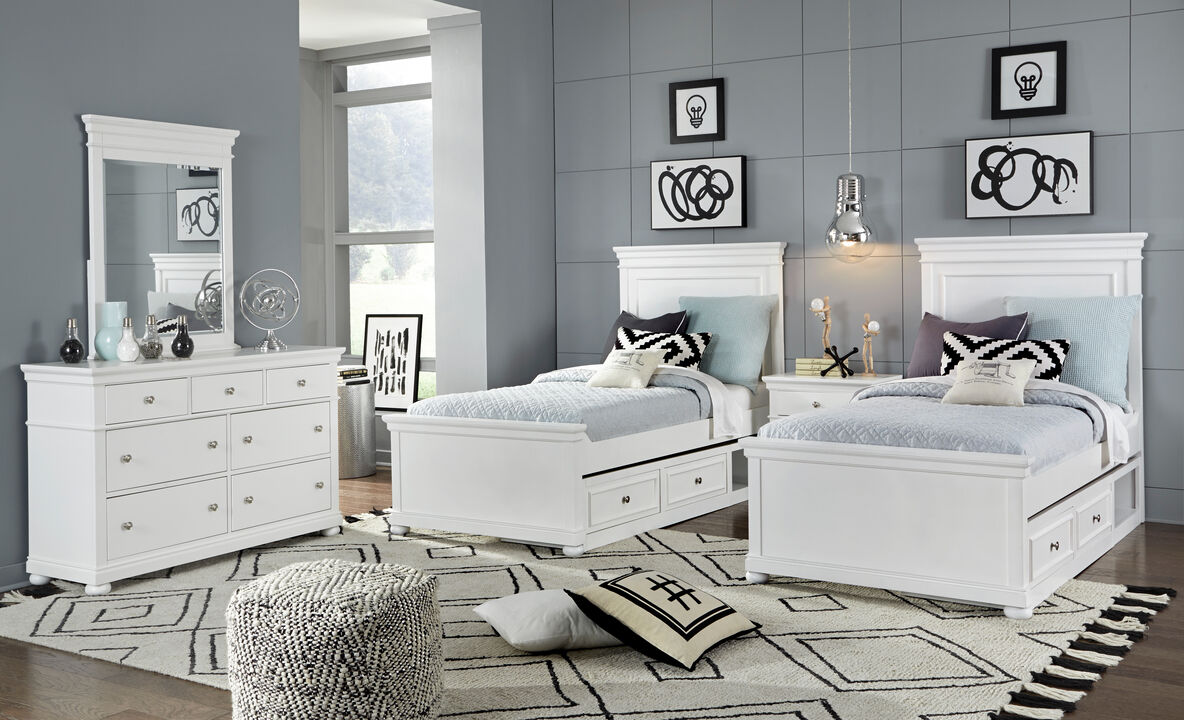 Legacy Classic Furniture|Canterbury White Youth|Complete Twin Bed|Youth Bedroom 