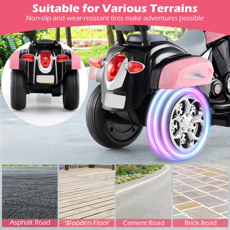 6V Toddler Electric Ride-On Bike with 3 Wheels, Horn and Front Headlight image number 6
