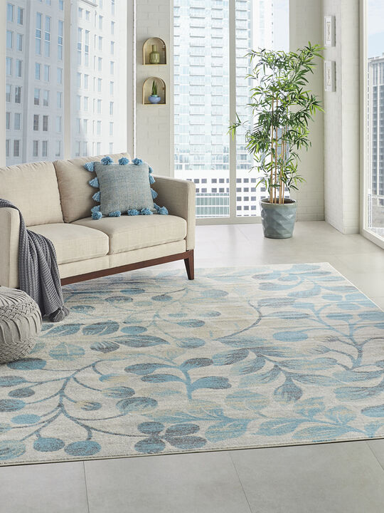Tranquil TRA03 Ivory/Turquoise 8' x 10' Rug