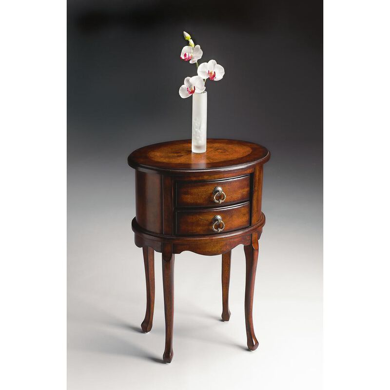 Butler Specialty Whitley Oval Side Table, Dark Brown