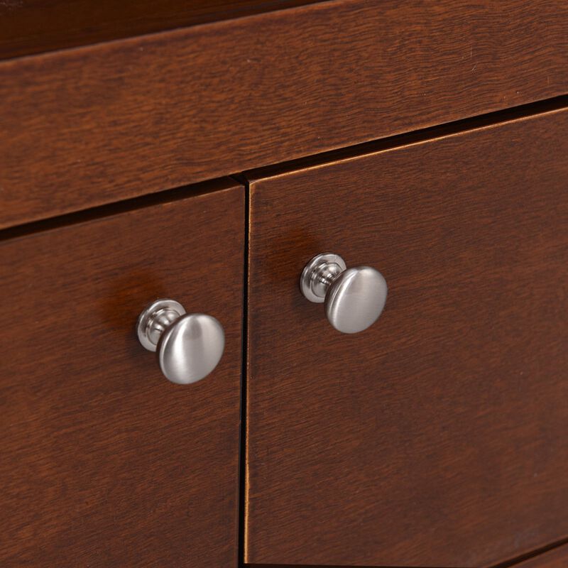 44-Inch Wooden TV Stand with Storage Cabinets