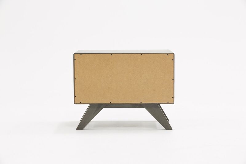 Bedroom Nightstand with Two Drawers – Durable Wood and Solid Wood Design