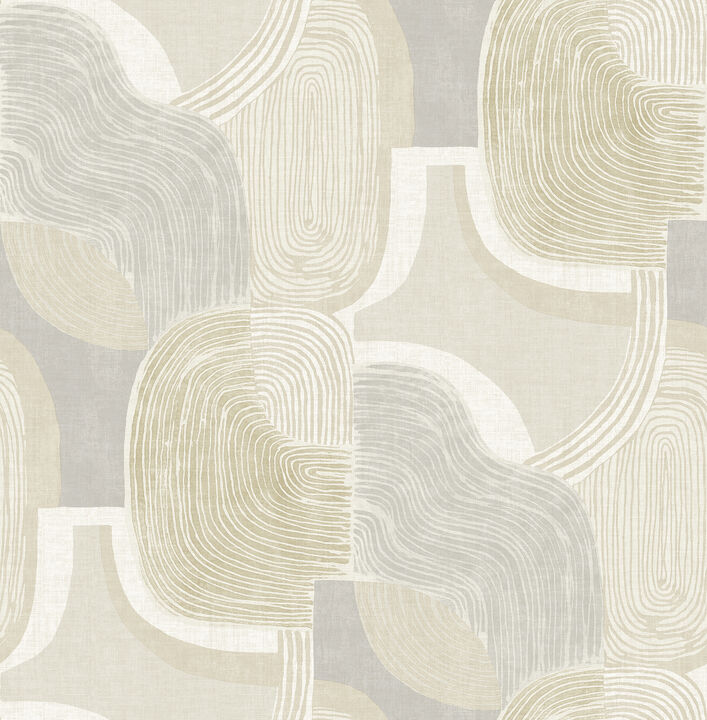 Hollace Honey Geometric Wallpaper (Set of 2)