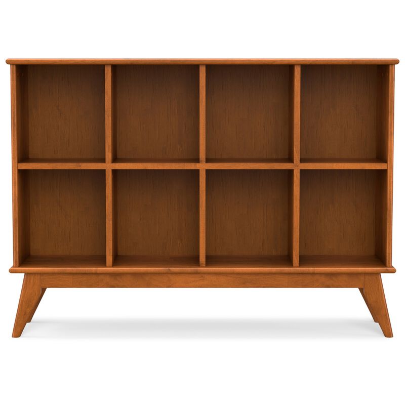 Hupwo Mid‑century solid rubberwood 8‑cubby bookcase image number 0