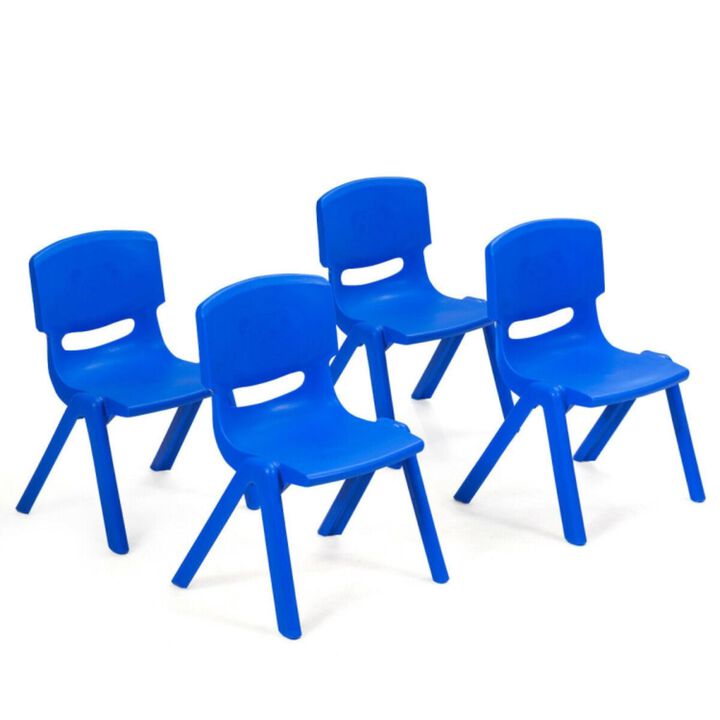 Hivvago 4-pack Kids Plastic Stackable Classroom Chairs