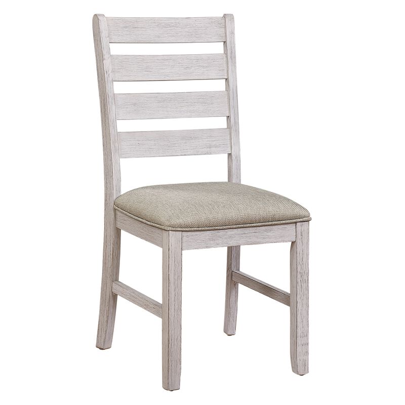 Streamdale Casual Dining Side Chairs 2 Piece Set Grayish White Finish