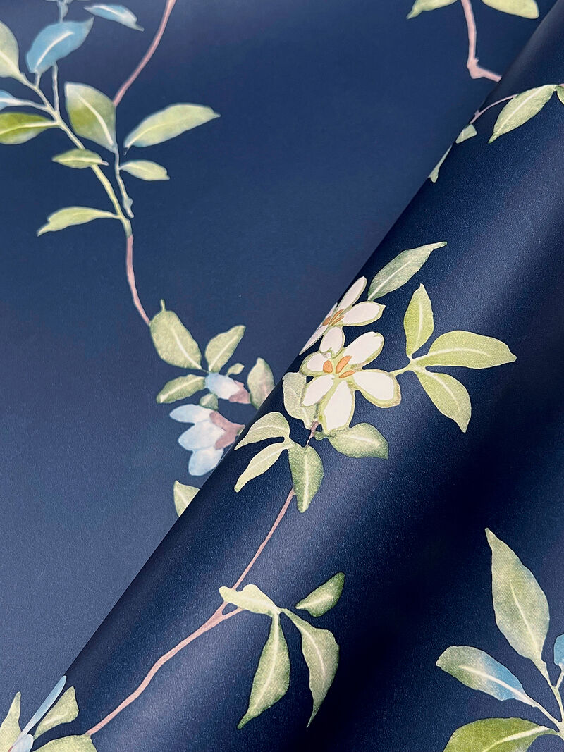 April Blossom Navy Wallpaper image number 1