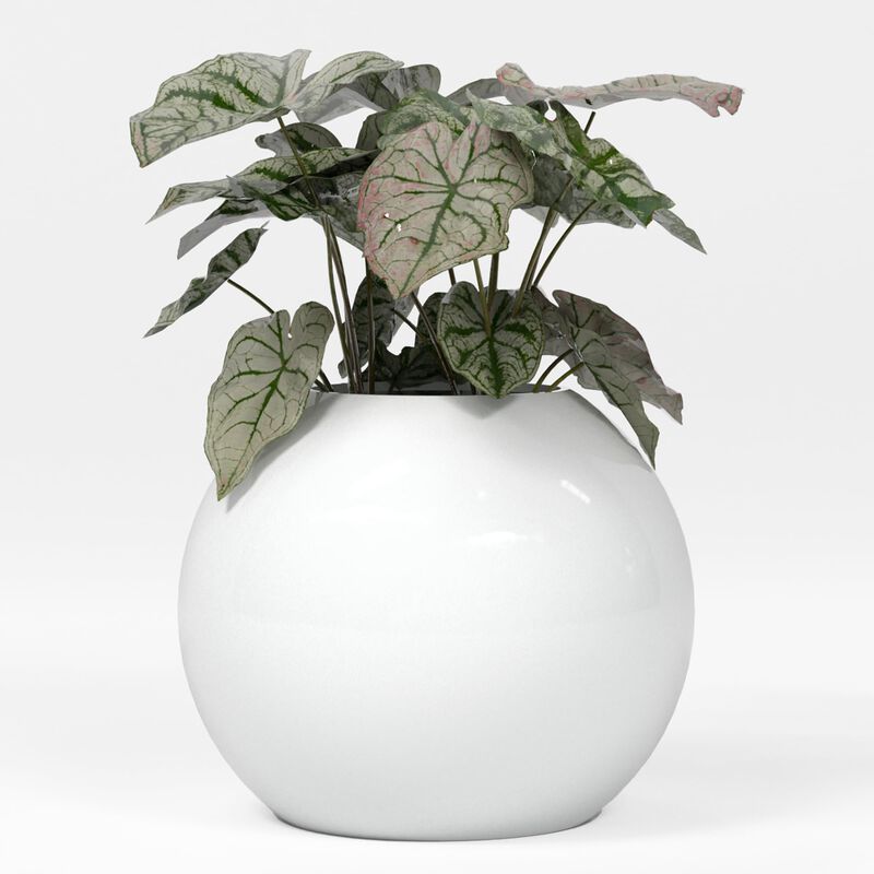 Greenline Fiberglass Nala Globe Planter - Indoor/Outdoor Large Fiberglass Lightweight Planter.
